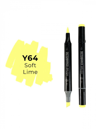 Маркер двухсторонний на спиртовой основе Sketchmarker Brush Цвет Мягкий лайм
