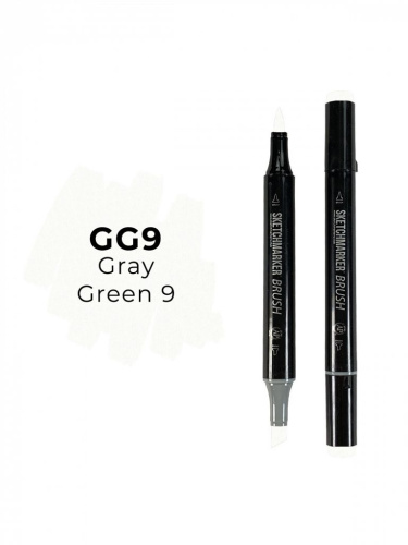 Маркер двухсторонний на спиртовой основе Sketchmarker Brush Цвет Серо зеленый 9