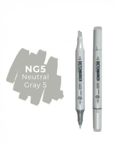 Маркер двухсторонний на спиртовой основе Sketchmarker Цвет Нейтральный серый 5