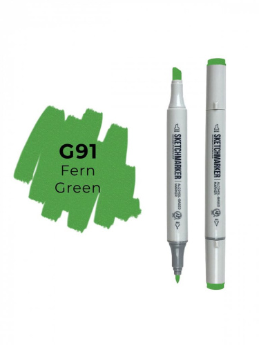 Маркер двухсторонний на спиртовой основе Sketchmarker Цвет Зеленый папоротник