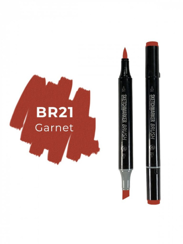 Маркер двухсторонний на спиртовой основе Sketchmarker Brush Цвет Гранат