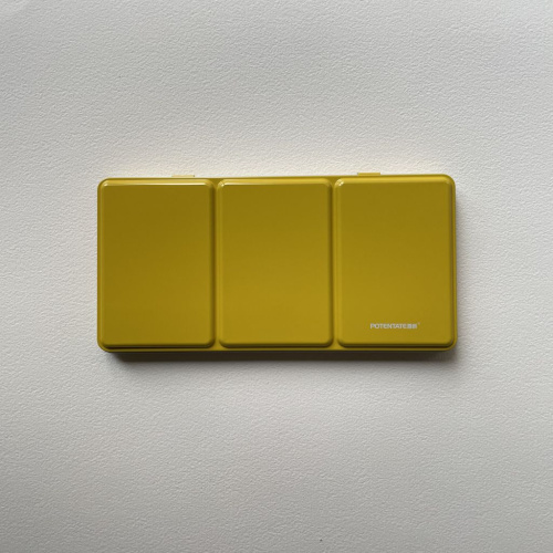 Пенал для акварели Potentate, 225х105х16 мм.,металл. желтый