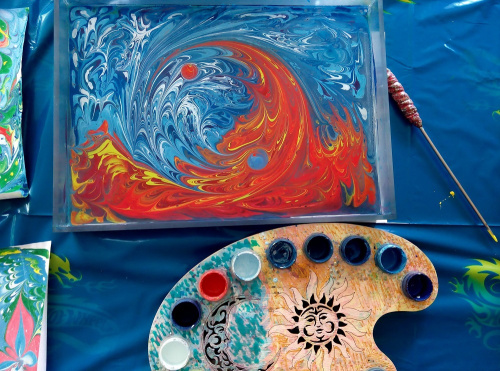 Мастер-класс рисования на воде