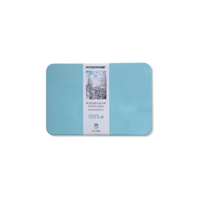 Набор акварельных открыток Potentate 10,5х15,5 см 300 г 24 л, гладкая, цвет голубой