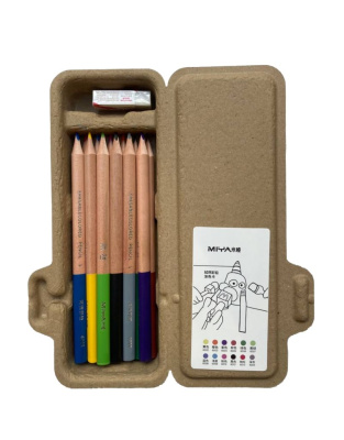 Набор карандашей цветные, стираемые HIMI 12 цветов, ластик в комплекте