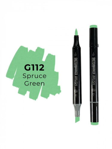 Маркер двухсторонний на спиртовой основе Sketchmarker Brush Цвет Зеленая ель