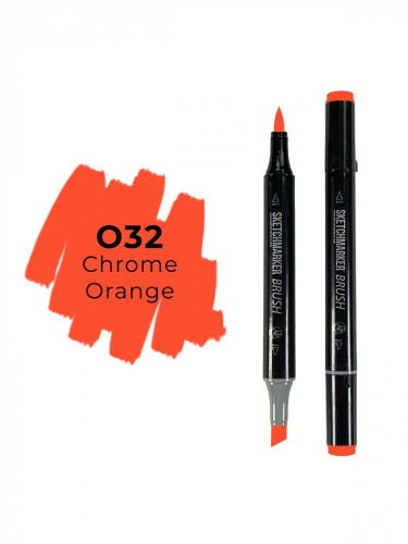 Маркер двухсторонний на спиртовой основе Sketchmarker Brush Цвет Оранжево желтый