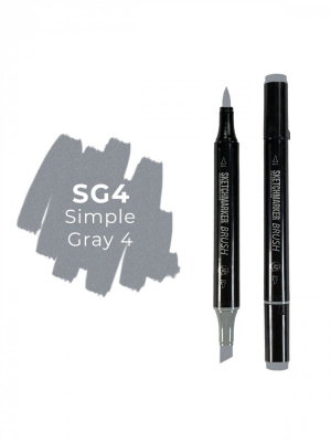 Маркер двухсторонний на спиртовой основе Sketchmarker Brush Цвет Простой серый 4