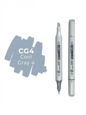 Маркер двухсторонний на спиртовой основе Sketchmarker Цвет Прохладный серый 4