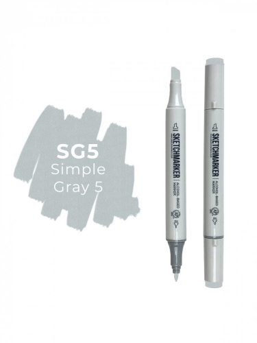 Маркер двухсторонний на спиртовой основе Sketchmarker Цвет Простой серый 5
