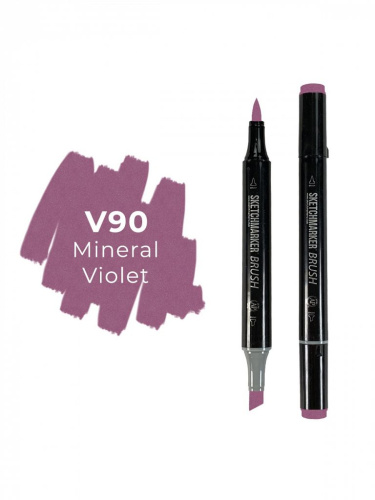 Маркер двухсторонний на спиртовой основе Sketchmarker Brush Цвет Фиолетовый минерал
