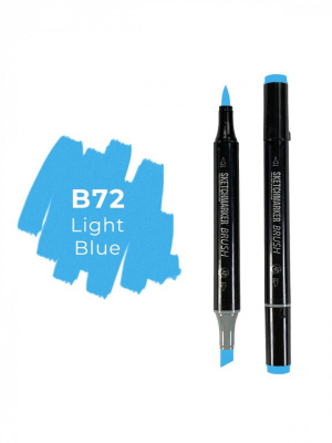 Маркер двухсторонний на спиртовой основе Sketchmarker Brush Цвет Голубой