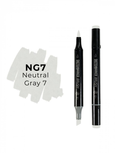 Маркер двухсторонний на спиртовой основе Sketchmarker Brush Цвет Нейтральный серый 7