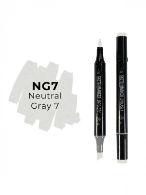 Маркер двухсторонний на спиртовой основе Sketchmarker Brush Цвет Нейтральный серый 7