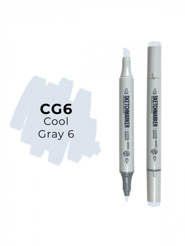 Маркер двухсторонний на спиртовой основе Sketchmarker Цвет Прохладный серый 6