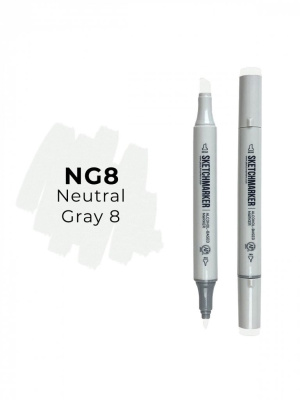 Маркер двухсторонний на спиртовой основе Sketchmarker Цвет Нейтральный серый 8