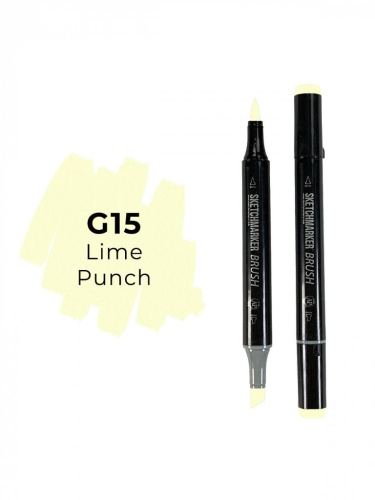 Маркер двухсторонний на спиртовой основе Sketchmarker Brush Цвет Лаймовый пунш