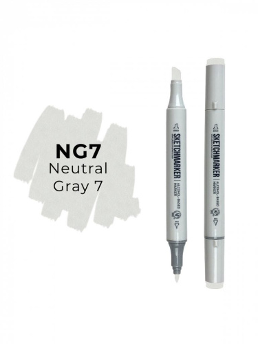 Маркер двухсторонний на спиртовой основе Sketchmarker Цвет Нейтральный серый 7