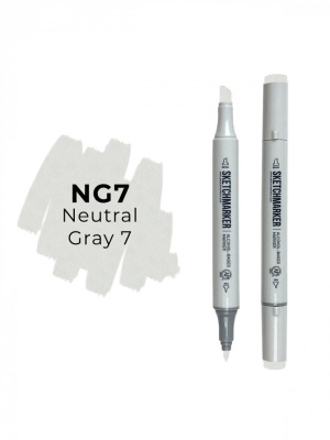 Маркер двухсторонний на спиртовой основе Sketchmarker Цвет Нейтральный серый 7