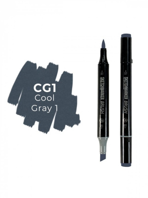 Маркер двухсторонний на спиртовой основе Sketchmarker Brush Цвет Прохладный серый 1