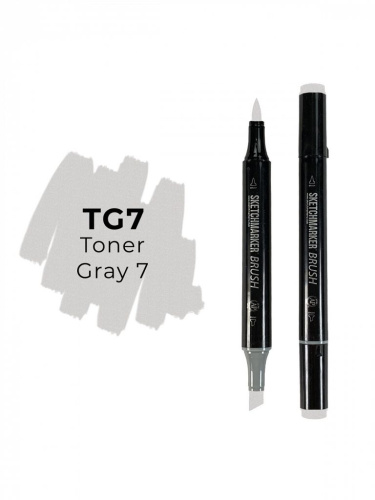 Маркер двухсторонний на спиртовой основе Sketchmarker Brush Цвет Тонированный серый 7