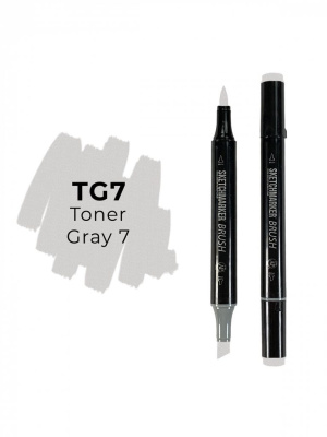 Маркер двухсторонний на спиртовой основе Sketchmarker Brush Цвет Тонированный серый 7