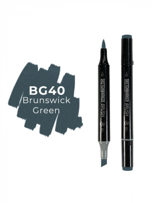 Маркер двухсторонний на спиртовой основе Sketchmarker Brush Цвет Зеленый брансуик