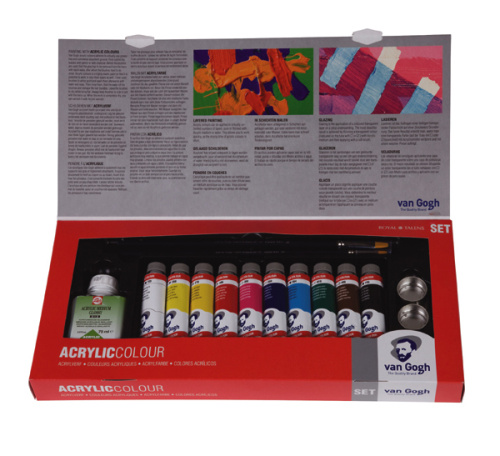?Набор акрила Talens "Van Gogh" 10 цв*40 мл + аксессуары