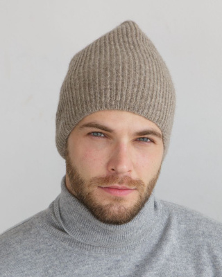 Шапка из пуха яка UL серая