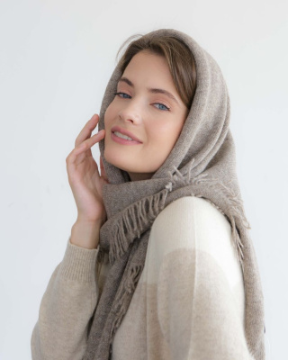 Косынка из шерсти UL серая
