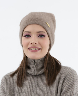 Шапка кашемировая двойная UL капучино