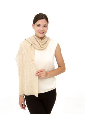 Палантин из кашемира UL бежевый