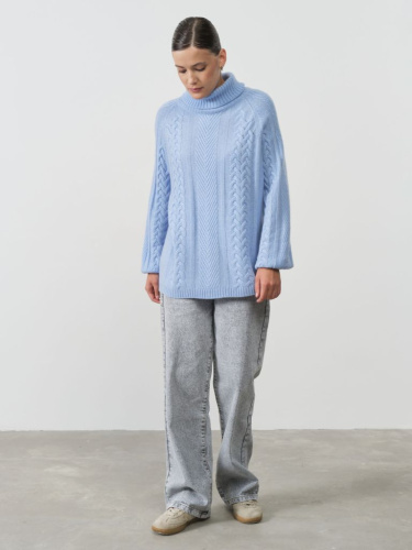 Свитер женский из кашемира 5056 голубой