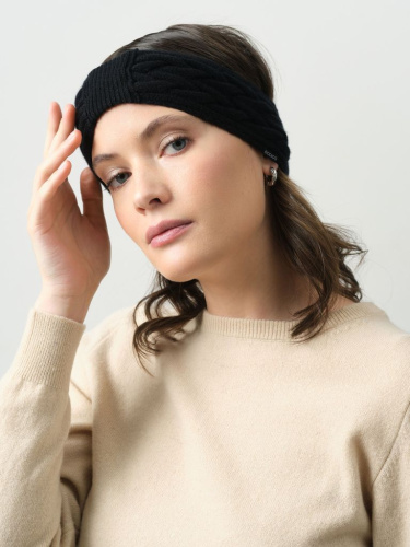 Повязка на голову из кашемира 11048 черная