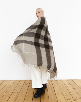 Платок из пуха яка 15038 серый