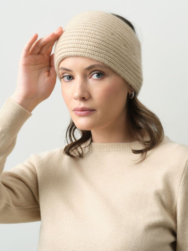 Повязка на голову из кашемира 11110 бежевая