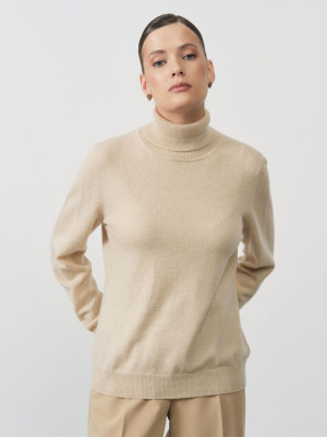 Водолазка из кашемира 5040 бежевая