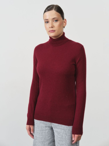 Водолазка из шерсти верблюжонка 5040 бордовая