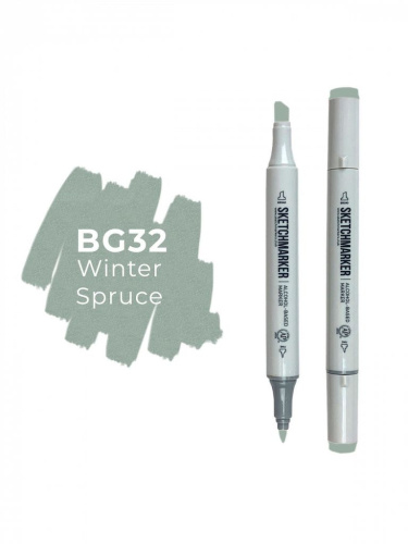 Маркер двухсторонний на спиртовой основе Sketchmarker Цвет Зимняя ель
