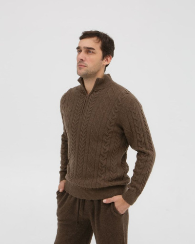 Джемпер из пуха яка 2006 коричневый