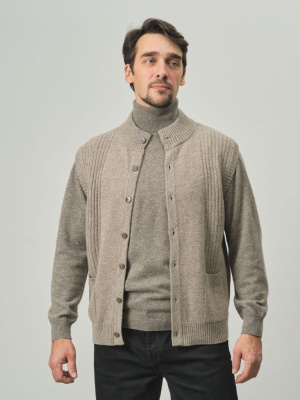 Жилет из шерсти яка на пуговицах 7М06001