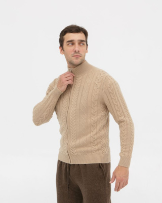 Джемпер из шерсти верблюжонка 4077 бежевый