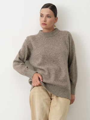 Джемпер из пуха яка 01141 серый