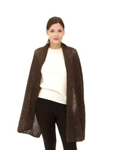 Палантин из шерсти 7W12002 коричневый
