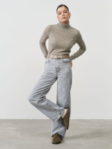 Водолазка из пуха яка и кашемира 5040 серая