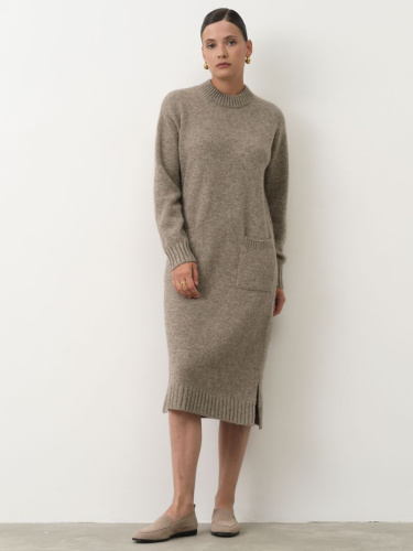 Платье из пуха яка 13094 серое