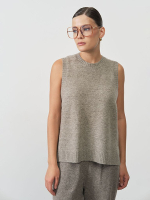 Джемпер женский из пуха яка 06064 серый