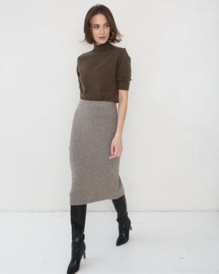 Юбка из пуха яка 07035 серая