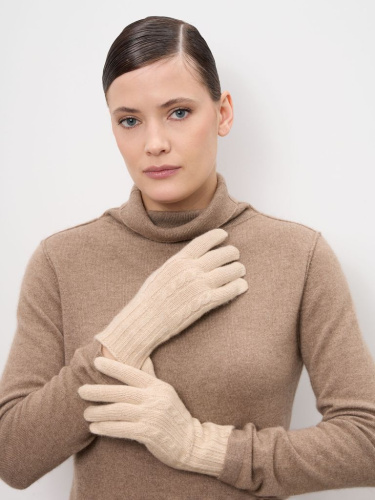 Перчатки из кашемира ULkos бежевые