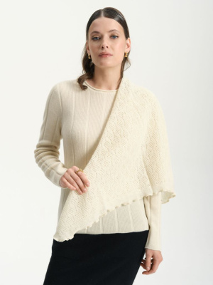 Платок из шерсти UL бежевый